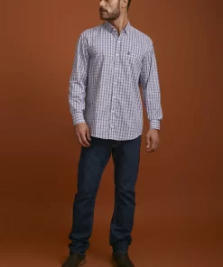 CAMISA CUSTOM XADREZ ML BORDADA 2936L